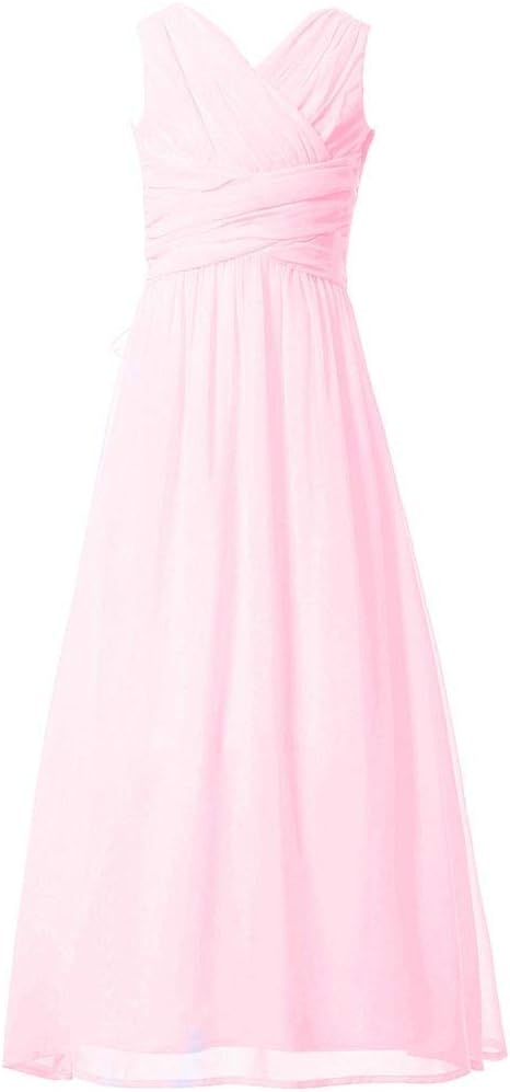 Juniors Long Bridesmaid Dress Party Dresses Flower Girl's Dress