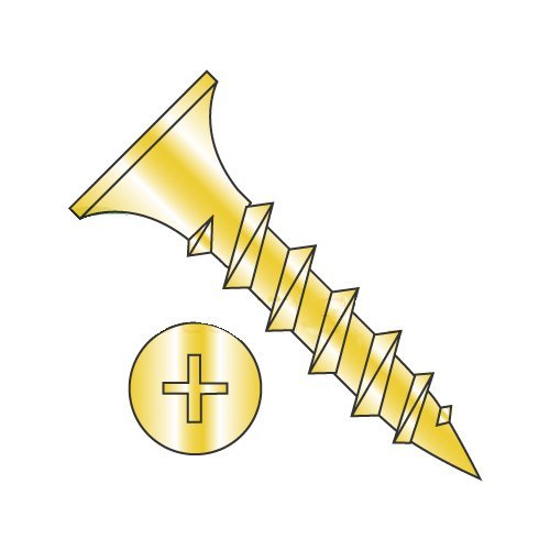 #6 x 1 5/8" Coarse Drywall Screws/Phillips/Bugle Head/Steel/Zinc Yellow (Carton: 5,000 pcs)