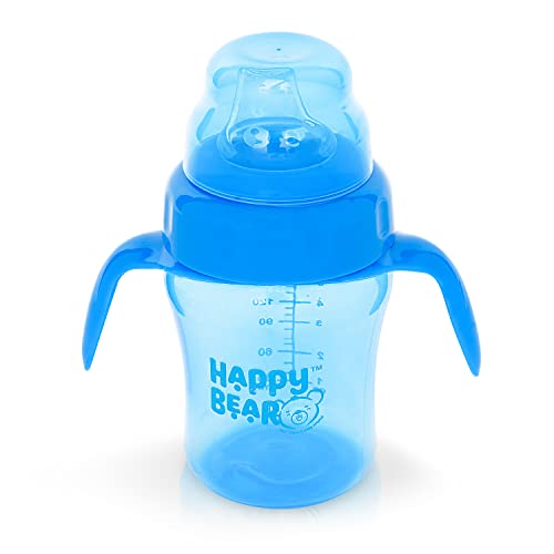 HAPPY BEAR 2 in 1 Spout and Straw Sipper 210ml | Spout and Straw,...