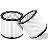 Swellv 90304 Filtro de repuesto compatible con Shop-Vac Shop Vac 90304, se adapta a la mayoría de aspiradoras húmedas/secas de 5 galones y superiores (paquete de 2)