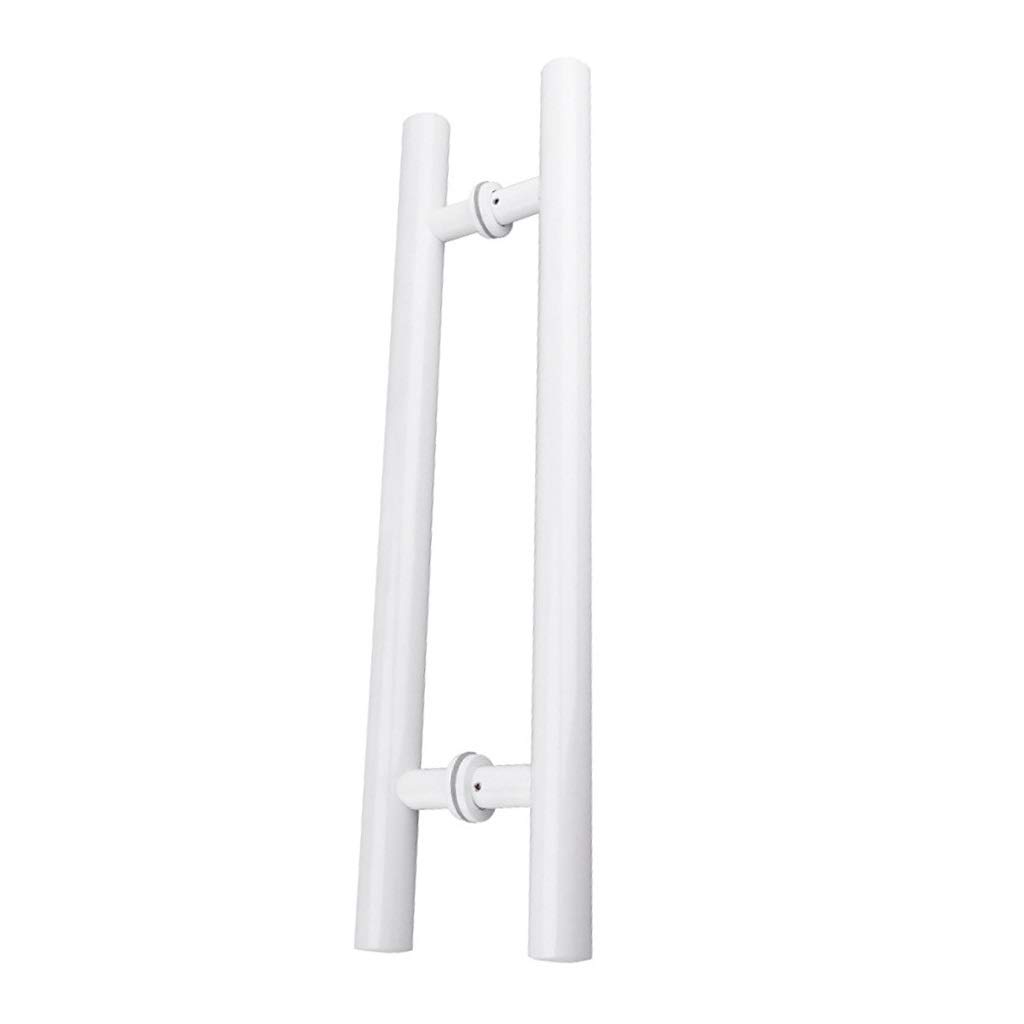 Poignée de porte en bois rigide, tube rond en acier pour corriger le jeu des portes