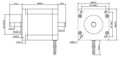 Stepperonline Nema 24 Dual Shaft Cnc Stepper Motor 3.1Nm/439 Oz.in 8 Leads Bipolar/Unipoar Cnc #TOP4