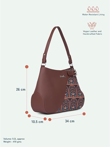 Image of ZOUK Ira Handbag | Stylish Women's Handbag | Luxury Shoulder Bag for Women | Trendy | Fancy Ladies Handbags | Small Purse for Events | Water-Resistant