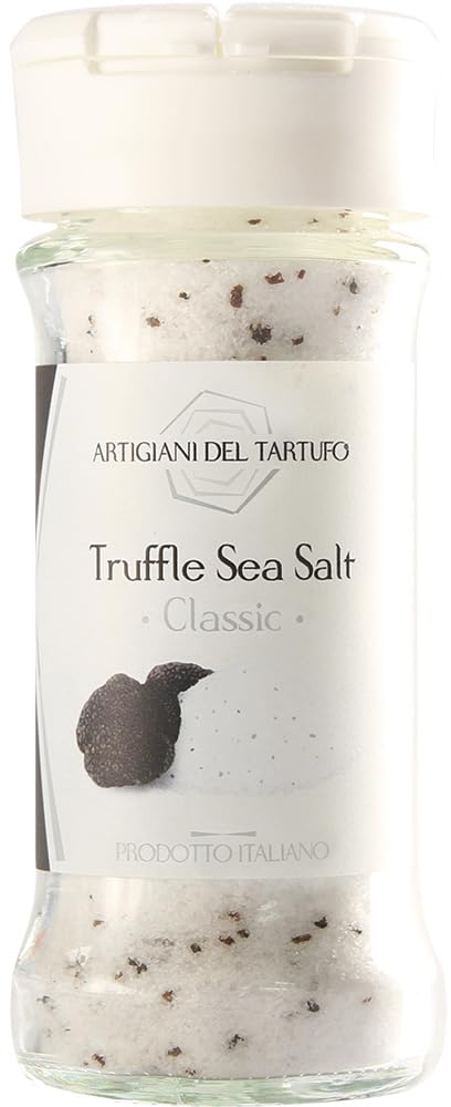 Artigiani del Tartufo - Trüffelsalz (90g) | Natürliches Gourmet-Meersalz mit schwarzen Trüffeln | Made in Italy