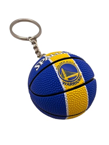 Generico Bola de Llavero Compatible con la NBA Warriors Basket Gadget, Accesorios Idea Regalo Colgante Creativo 3D, Amarillo Y Púrpura, Talla única