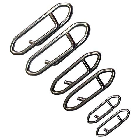 unclesportinfof 50 PCS Fishing Clip Snap Stainless Steel Strength Fast Snap Clip Fishing Clips Connector Easy Quick Change Lure Snaps for Freshwater Saltwater (M-70LB-50PCS) Cover