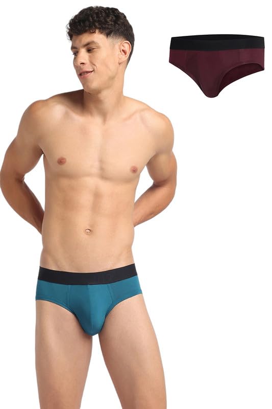 Image of Cresmo Men's|Anti-Microbial Luxury Micro Modal Underwear Breathable Ultra Soft Comfort Lightweight Brief|Pack of 2 |