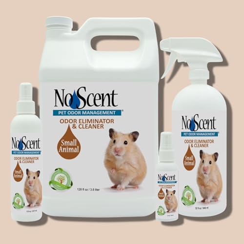 Image of No Scent Small Animal Guinea Pig Cage Cleaner | Hamster & Rabbit Habitat Pet Odor Spray (2 Fl Oz / 59 mL)