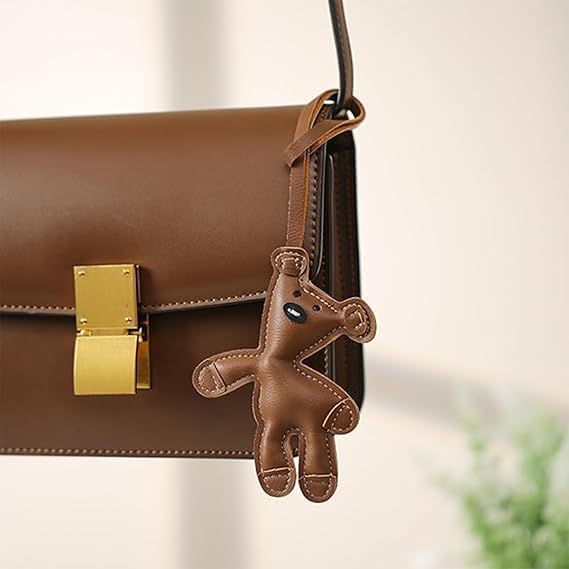 Image of Mini Backpack Keychain for Women & Girls | Cute PU Leather Purse Charm Keyring with Wrist Strap & Metal Hook | Fashion Bag for Handbags, Backpacks, Car Keys & Accessories