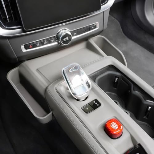 Image of Silicone Material Cup Holder Coaster for Volvo 2026 XC90 Center Console Gear Shift Protector, Automotive Accessories (2026 XC90 Wireless Charging -Cardamom)