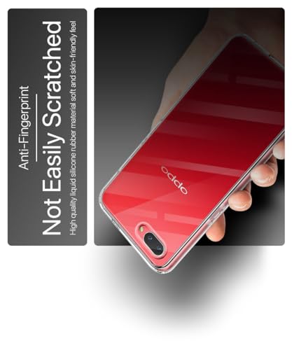 Image of WOW IMAGINE Transparent Crystal Clear Oppo A3s Back Cover Case | Shockproof Soft TPU Case | Cushioned Edges for Ultimate Protection Bumper Case for Oppo A3s - Transparent