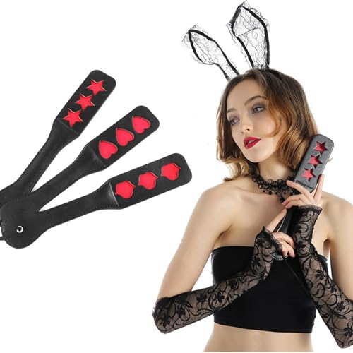 Image of DFsucces Faux Leather Slut Spanking Paddle for Sex Play,12.5inch Sex Paddle,Leather Spanking Paddle for Sex Play,Sex Paddle Role Play(A10)