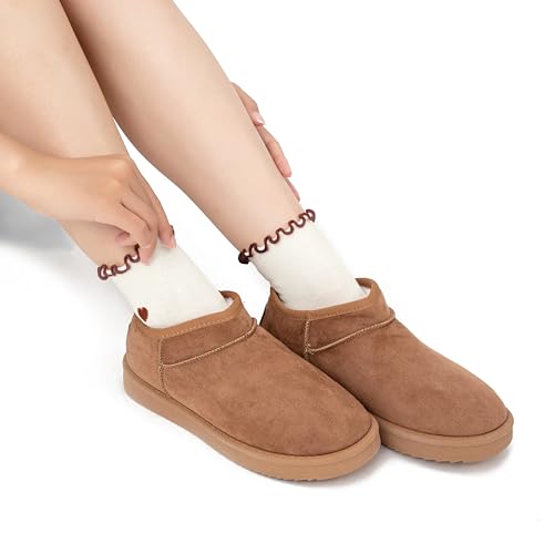 Image of Soxbang 3 /6 Pairs Cute Pilates Socks with Grips,Yoga Socks Barre Sock Non Slip Grip Embroidery for Barre Ballet Workout