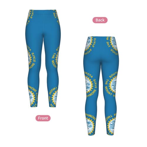 Leggings de compresión suave con diseño de Dakota del Sur en ropa de gimnasio fina para mujer 4