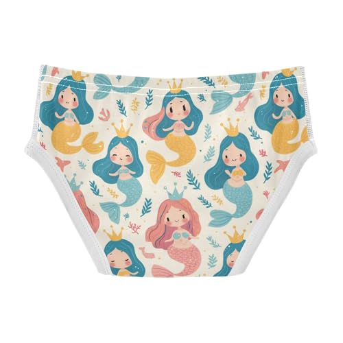 Wusikd Cute Mermaids Boys' Underwear Cotton Crowns Boys Briefs Soft Toddler Underwear 2T2