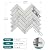 Soulscrafts Marble Mosaic Tile, Marble Tile 1x4 Herringbone Honed for Kitchen Backsplash Bathroom Wall & Floor Tile Contempo Blue, 5 Sheets/Box