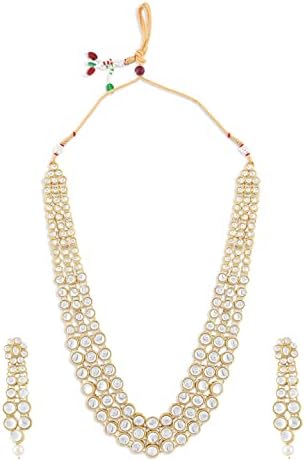 ZAVERI PEARLS Jewellery Set For Women (Golden) (ZPFK8671)