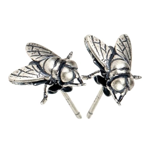 Boucles d'oreilles puces punk femme métal inoxydable design mouche