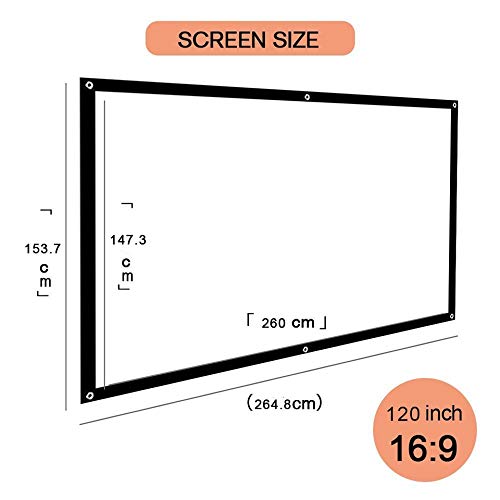 Pantalla para proyector portátil plegable 120 pulg 16:9 miniatura 5