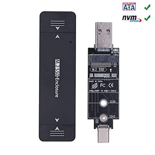 Carcasa externa para disco duro M.2 NGFF USB 3.1 Dual miniatura 2