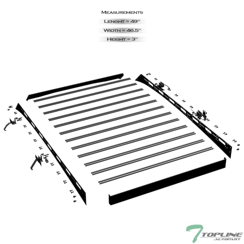 TLAPS 7422440646618 Compatible with 2019-2023 Acura RDX Black Modular Window Frames Roof Rack Cargo Basket Luggage Carrier with Wind Fairing