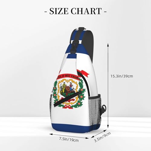 Sac à dos imprimé drapeau Virginie-Occidentale ultra léger - 3