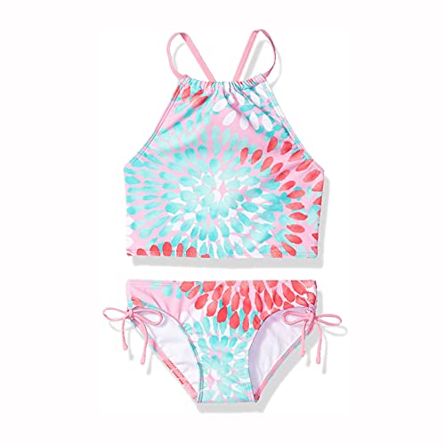 RNTOP Toddler Baby Kid Girls Bikini Bathing Suit Swimwear Racerback Strap Swimsuit Tankini Beachwear 2pcs Summer Beach Outfit Multicolor