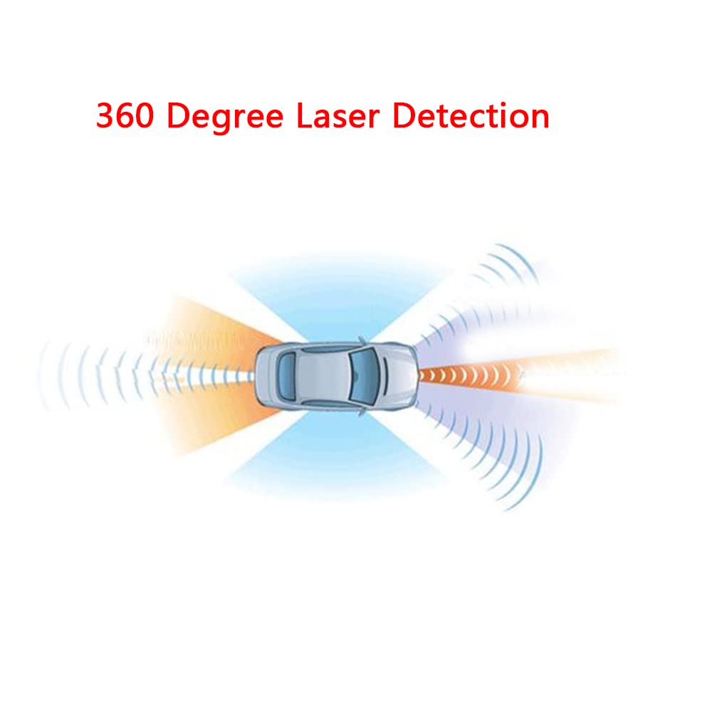 Baceyong Dispositivo di allarme vocale con display a LED automatico a 12V 360 gradi per rivelatore radar di bordo, allarme remoto a lunga distanza 200-800m per rilevamento radar di bordo