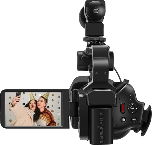 TALIHO Camcorder Video Camera 64MP IR Night Vision Vlogging Camera