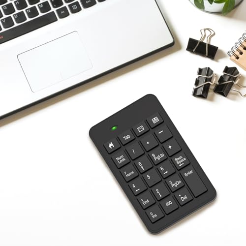 Loonasa Wireless Number Pad With Battery, Enhanced Efficiency With 23 Keys Numeric Keypad Upgraded Version Of 10 Key Usb Keyboard Financial Accounting Numpad For Laptop thumb #6