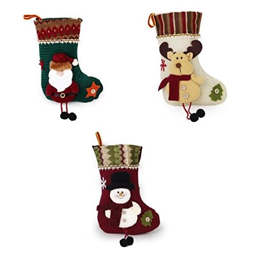 3x Navidad Calcetin Almacenamiento De Titular Dulces Regalo De Navidad Casa De Vacaciones Decoracion -3 Estilo