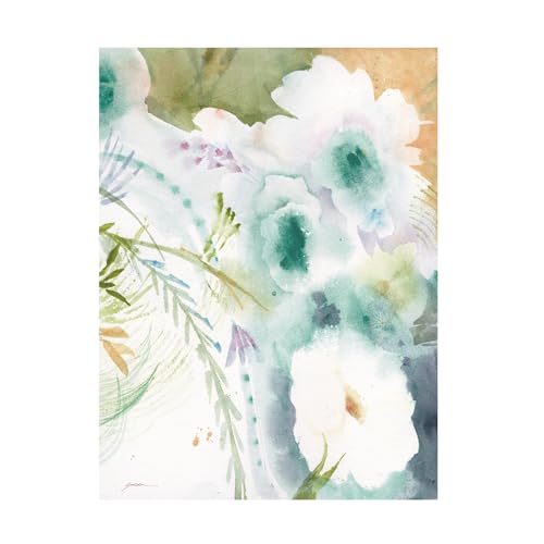 Trademark Fine Art 'Cascade In Teal' Canvas Art by Sheila Golden