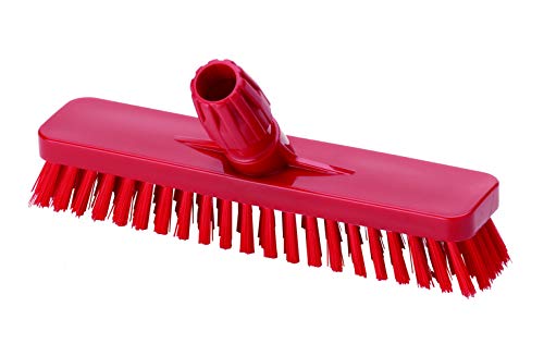 Aricasa Hygiene Products - Cod. 1016Rm - Spazzolone Pavimento Con Ghiera Cm. 30 Per Uso Alimentare - Rosso - Fibra Media