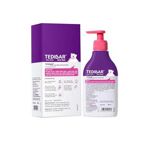 Image of Tedibar Rich Moisturising Baby Body Wash 400ml with Skin Friendly PH | 100% Soap & Alkali Free | Prevents Dryness & Rahses | Dermatologically Test (Pack of 4)
