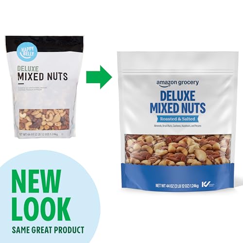 Amazon Grocery, Deluxe Mixed Nuts, Roasted & Salted, 44 Oz (Previously Happy Belly, Packaging May Vary) - image 4