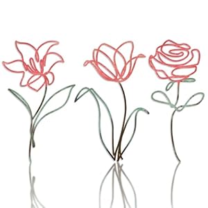 Oubasa Metal Flowers Wall Arts for Bathroom, Farmhouse Floral Decor Minimalist Flower Wall Decors for Living room Bedroom Kitchen Decoration - Thanksgiving Housewarming Gifts, Set of 3 Oubasa Metal Flowers Wall Arts for Bathroom Farmhouse Floral Decor Minimalist Flower Wall Decors for Living room Bedroom Kitchen Decoration Thanksgiving Housewarming Gifts Set of 3