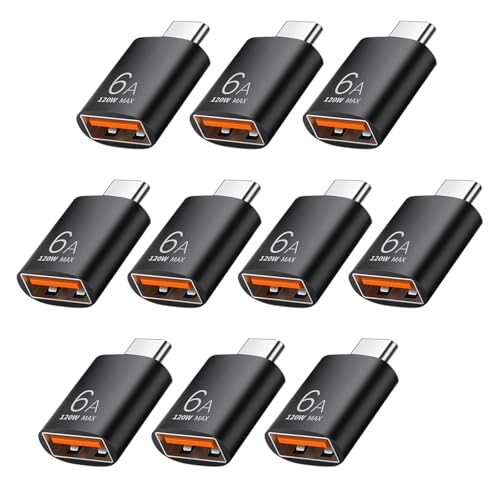 Pastall 10 Pack USB‑C to USB3.1 Adapter (10Gbps 120W)