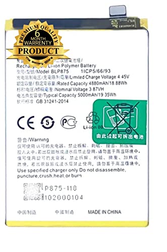 Image of Orignal BLP875 Battery for Oppo Realme Q3S Battery with 6 Month Warranty*** (for BLP875)