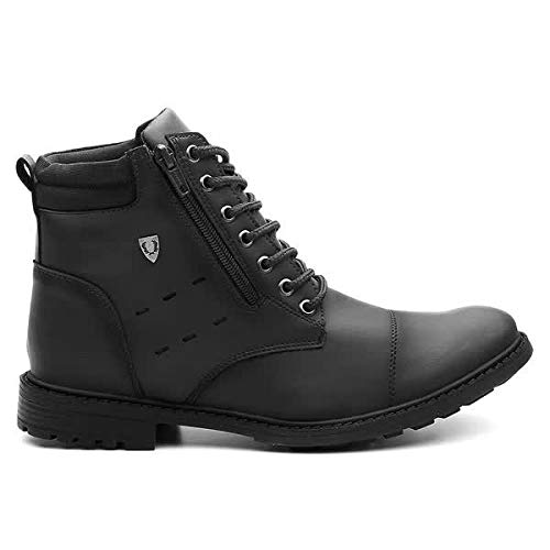 Kit Coturno Masculino + Sapatenis Casual Masculino - Preto/Azul - 39