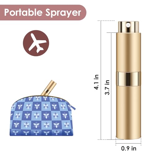 Saiveina 8ml Cologne Travel Bottles, Mini Perfume Atomizer Refillable, Portable Cologne Sprayer Empty Fragrance Travel Atomizer(4 Pack)2