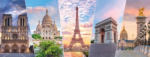 Puzzle 1000 pièces panoramique : Les Monuments De Paris Ravensburger Nathan - vue 4