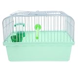 SOLUSTRE Tragbarer Vogelkäfig für Reisen Großer Sittichkäfig aus Abs und Eisen mit Sitzstange Futterbox und Wasserspender Vogeltransportbox für Papageien und Zufällige Farbe