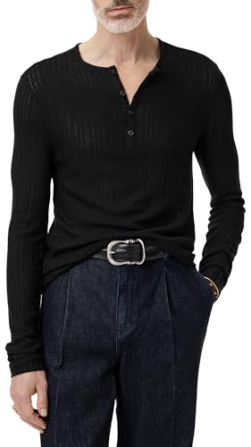 John Varvatos Araujo Henley Black S