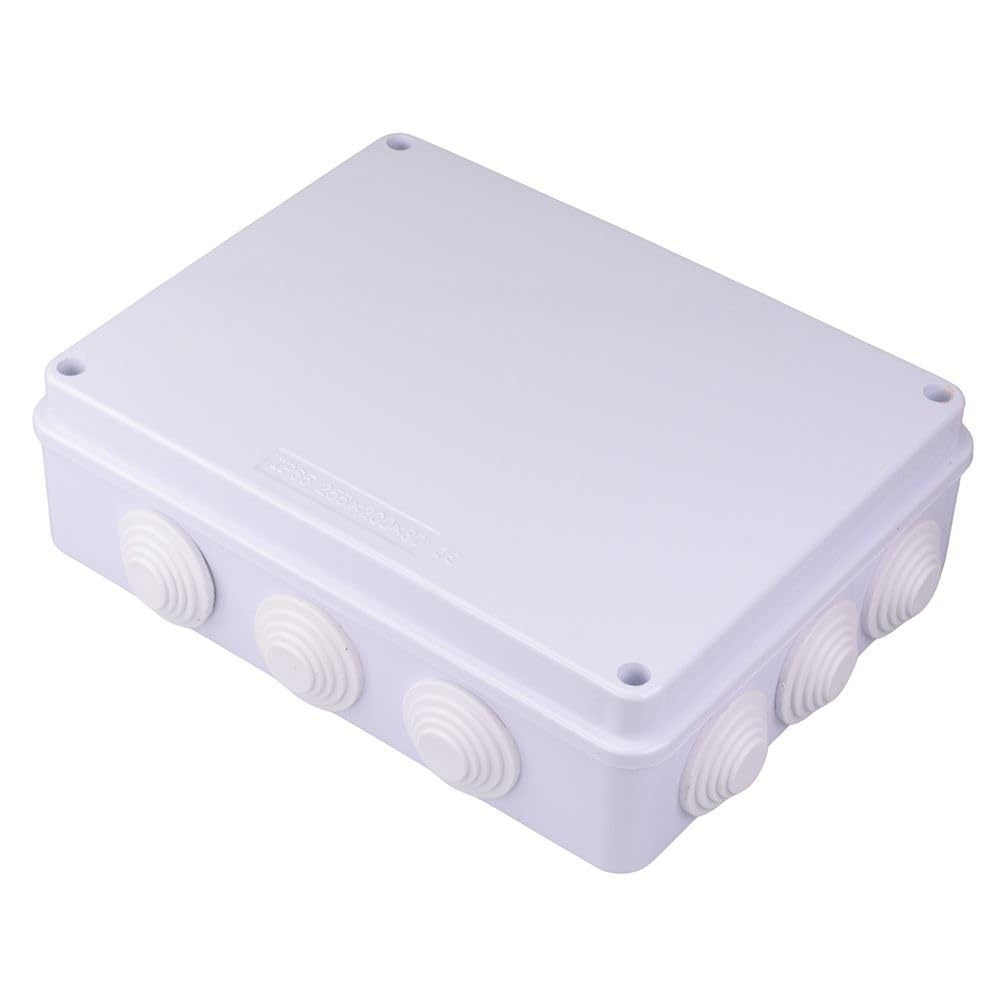 255 x 200 x 80mm Grey Junction Box Enclosure IP65 Waterproof