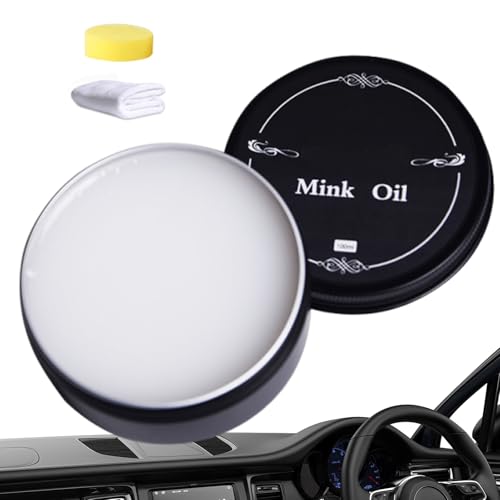 Generico Leather Conditioner - Deep Cleaning Formule, Non Greasy Finish, Restores Shine Protection, Includes Towel Sponge Kit | Car Interior, Furniture Care,...