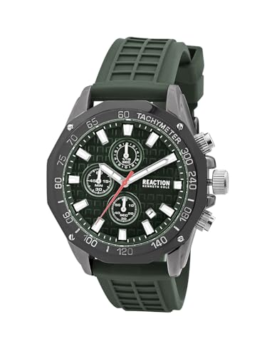Image of Kenneth Cole Reaction Chronograph Army Green Dial Watch for Men - KRWGO0070703