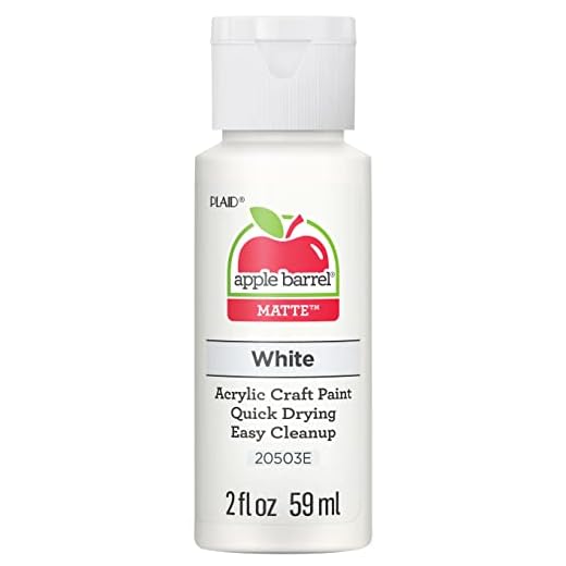 Apple Barrel Acrylic Paint in Assorted Colors (2 Ounce), 20503 White