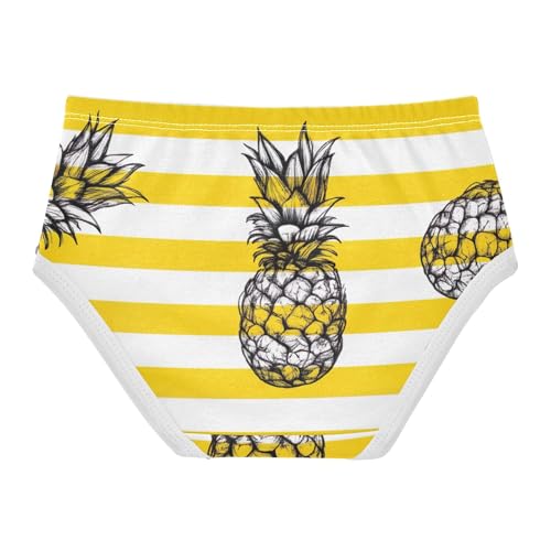 Pineapples Stripe Panties Little Girl Toddlers Underwear Floral Cotton Artistic Undies Kids Briefs 2t2