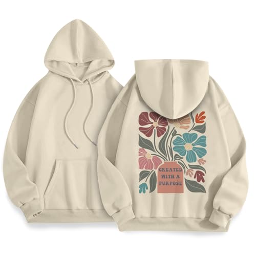 Women's Floral Graphic Bible Verse Boho Hoodie - image 4