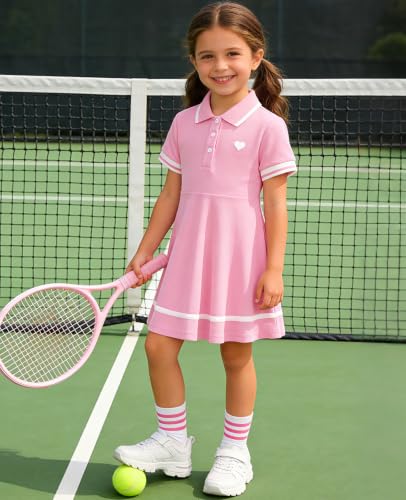 Move Dance Little Girls Sporty Dress Size 6-7 Pink Sundress with Bag - image 5